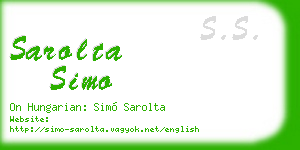 sarolta simo business card